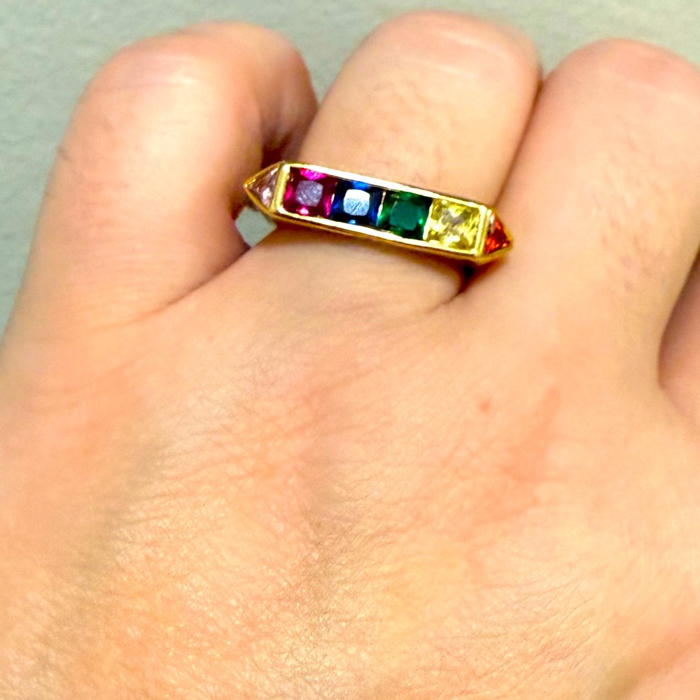 Multicolor gemstone ring NWT